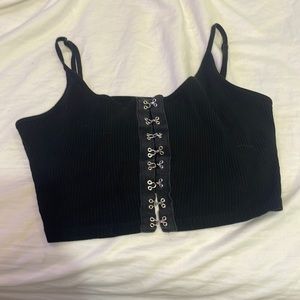 Cute Black Crop Top